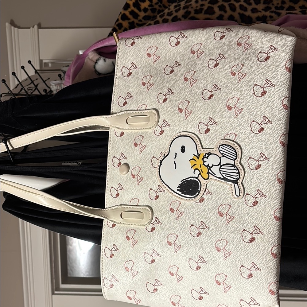 Snoopy White Tote Bag
